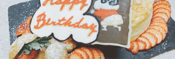 happy birthday〜今年のケーキはスフレのチーズケーキ〜